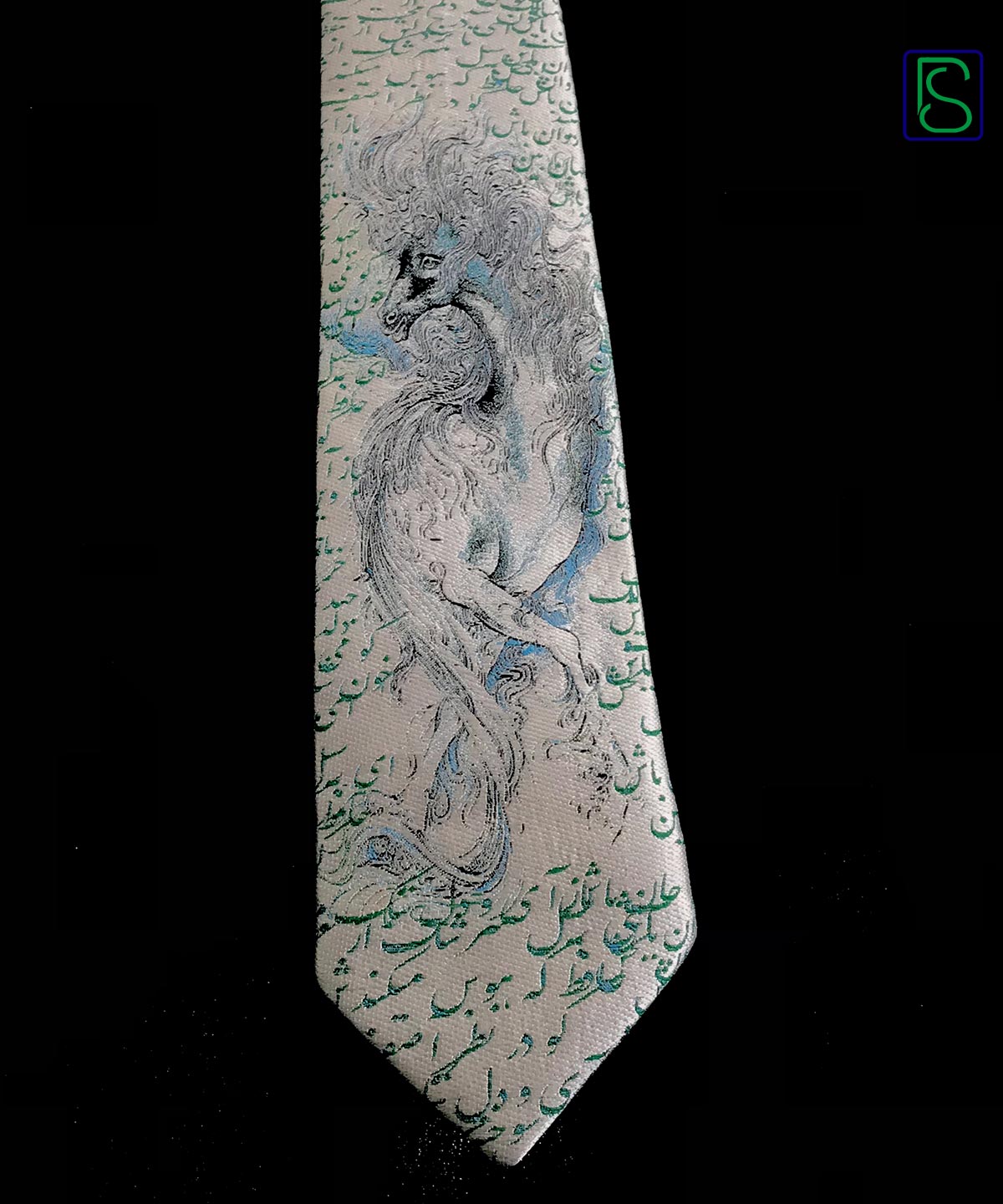 کراوات مردانه اسب و نستعلیق مدل BSMTI001
